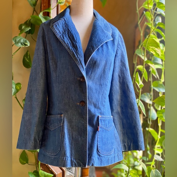 Levi's Jackets & Blazers - Vintage Orange Tab Levi’s Jean Jacket, Denim Blazer, 1970s | 3/4 Sleeve